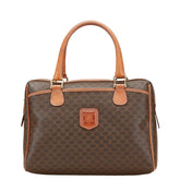 セリーヌ マカダム ハンドバッグ ブラウン PVC レザー レディース CELINE 【中古】